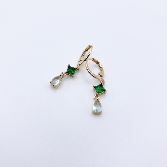 Petite Drop Hoops - Picture 1 of 2